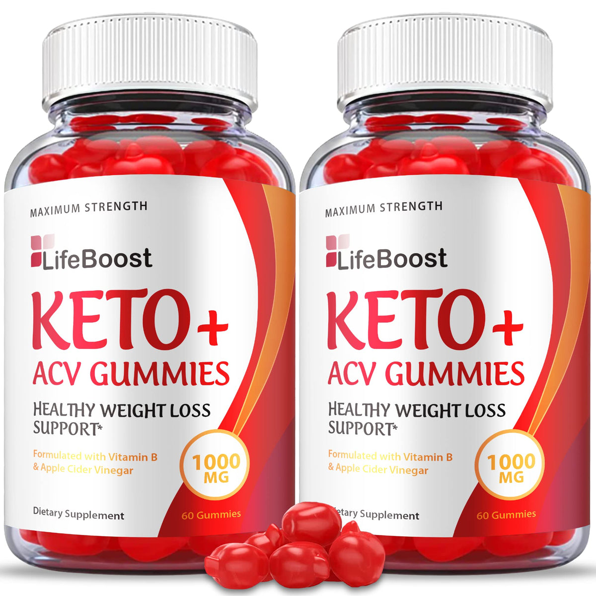 (2 Pack) Life Boost Keto Gummies - Official Formula, Vegan - LifeBoost