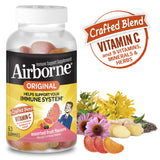 Airborne Vitamin C 750mg (per Serving) Assorted Fruit Gummies (63 Count in a Bottle), Gluten-Free Immune Support Supplement with Vitamins C E, Selenium (Pack of 3)