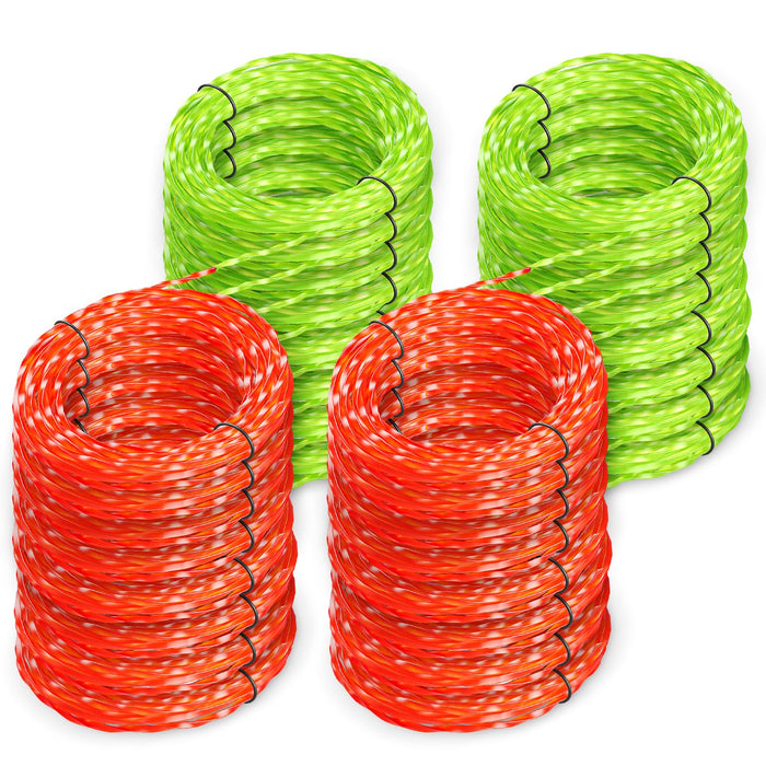 YWTESCH 16 Pack AL2420PD 0.095’’ Replacement Twisted Trimmer Lines Compatible with All EGO 15-Inch String Trimmers, 224 FT Dual Color Pre-Cut Heavy Duty Weed Wacker String for EGO Line Trimmers
