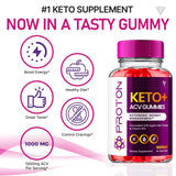 FYVUS Proton Keto ACV Gummies Advanced Weight Loss, Proton Protein Keto+ ACV Gummies Apple Cider Vinegar Folate Vitamin Supplement 1000MG, Proton Keto Gummies Keto+ACV Folic Acid (120 Gummies(2 Pack)