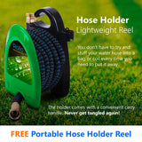 ROLIO Expandable Garden Hose with 9 Function Nozzle Spray Includes Reel (50 Feet)