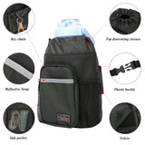 Crutch Bag Lightweight Crutch Accessories Storage Pouch with Reflective Strap and Front Zipper Pocket for Universal Crutch Bag to Keep Item Safety (Large)