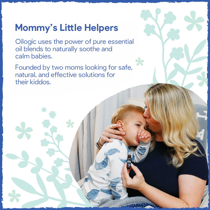 Oilogic Stuffy Nose & Cough Vapor Bath & Roll-On Essential Oil for Babies & Toddlers - Gentle Baby Bath Essentials Soothe & Comfort - Pediatrician-Tested & Safe for Babies