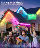 SMAVISTA Smart Permanent Outdoor Lights, 100ft with 72 LED RGB String Lights, IP67 Waterproof Eaves Light with 44 Scene Modes for Easter Christmas Birthday Holiday Party Gift, APP/Voice/Remote Control