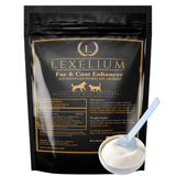 Lexelium Dermatitis Skin and Coat Supplement for Dogs and Cats - Promotes Healthy Skin and Fur for Dogs and Cats - Helps w/ Itch, Dry Skin + Other Symptom - Natural Vet-Approved Powder Formula - 200G