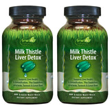 Irwin Naturals Milk Thistle Liver Detox - 60 Liquid Soft-Gels, Pack of 2 - Supports Liver Health with Dandelion, Artichoke, Turmeric & Green Beet Root - 60 Total Servings