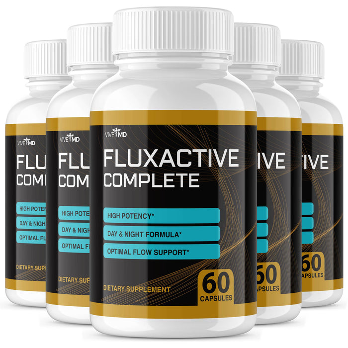 Fluxactive Complete for Prostate Health Supplement - Maximum Strength FluxActive Complete - 30 Days Supply, Flux Active Complete Capsules for Prostate Health Reviews (5 Pack)