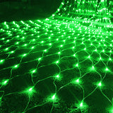 WATERGLIDE Outdoor Christmas Net Lights, 12FT x 5FT 360 LED Mesh String Light with 8 Lighting Modes, Connectable Waterproof Lights for Garden Tree Bushes, St. Patrick's Day Party Decorations, Green