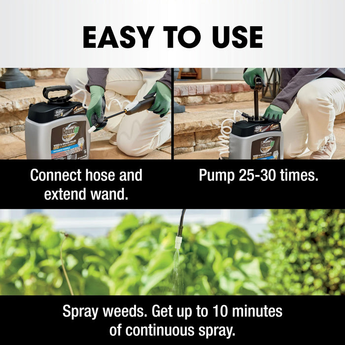 Roundup Dual Action 365 Weed & Grass Killer Plus 12 Month Preventer with Pump 'N Go 2 Sprayer, 1.33 gal.