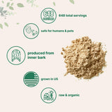 Micro Ingredients Sustainably US Grown, Organic Slippery Elm Bark Powder, 1 Pound (648 Servings), Helps Soothe The Throat and Coughing, No Irradiated, No Contaminated, No GMOs, Pet Friendly