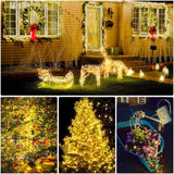 YAOZHOU Solar String Lights for Outside, Fairy Lights Outdoor Waterproof, Warm White 2Pack Total 200LED 66Ft 8 Modes Mini Mini Small Solar Powered Lights for Christmas, Garden, Patio, Fence, Balcony