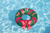 Swimline Christmas Wreath Inflatable Pool Ring, Multi, One Size