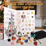 Hogesa Advent Calendar 2024 Crystals Adult-24 Days Chakra Crystals&Healing Stones,Christmas Countdown Calendar Natural Stones Crystals Healing Journey for Girls Boys