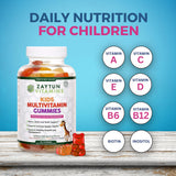 Zaytun Halal Vitamins for Kids Multivitamin Gummies, Naturally Sourced Vitamin A, C, D, E, B6, B12, Biotin - Vegetarian, No Gelatin, No Gluten, No Dairy, Non-GMO, 90 Fruit Flavored Gummies Made in USA