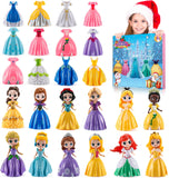 Advent Calendar Princess Transformable Toys for Girls 24 Days Christmas Countdown Calendars Princess Deformation Toy and Decorate Ideal for Christmas Fun Play Party Favor, Xmas Gifts, Classroom Prizes