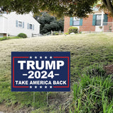 Trump 2024 Yard Sign with H-Stakes - Double Sided 18x12 Inch Trump Take America Back Signs, Placard Voted for Trump Lawn Signs Triggering Signs Rally Decoration Outdoor Lawn Yard Signs