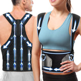 Eambond Adjustable Back Brace and Posture Corrector for Men and Women, Shoulder Straightener, Upper and Lower Full Back Support for Pain Relief - Scoliosis, Hunchback, Hump, Thoracic, Spine Corrector