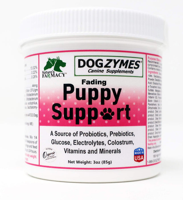 Dogzymes Fading Puppy Support Probiotics Prebiotics Enzymes Glucose Electrolytes Vitamins Minerals Mix 1 to 16 with Water (3 Ounce)