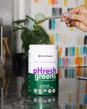 pHresh - Greens Raw Alkalizing Superfood Greens Powder - 2 Month Supply - Vegan, Kosher, Gluten Free - Natural Enzymes, Nutrients - Approved for Intermittent Fasting - 10 oz