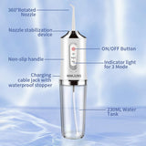 Water-Flosser-Cordless-Teeth-Cleaner MAKJUNS Water Dental Flosser with 3 Modes 4 Jets Rechargeable IPX7 Waterproof Dental Oral Irrigator for Travel Home Braces(Luxury White)