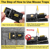 AYOGU Mouse Traps, Mice Traps for House - Pack of 8 (Black-8 Packs)