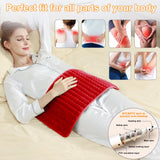 Heating Pad-Electric Heating Pads for Back,Neck,Abdomen,Moist Heated Pad for Shoulder,Knee,Hot Pad for Arms and Legs,Dry&Moist Heat & Auto Shut Off,Gifts for Women Men(Red, 12''×24'')