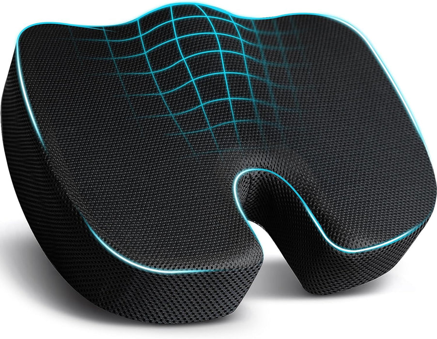 EcoNour Seat Cushions for Office Chairs | Tailbone Pain Relief Cushions for Car Seat | Sciatica, Butt & Coccyx Pain Relief Desk Chair Cushion for Long Sitting Drivers | Car Seat Cushion