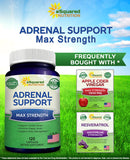 aSquared Nutrition Adrenal Support & Cortisol Manager Supplement (120 Capsules)-Adrenal Health w/Vitamin C Complex Pills to Support Fatigue & Stress Relief-Ashwagandha, L-Tyrosine, Rhodiola & Ginseng