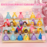 Christmas Advent Calendar Princess Toy - Princess Deformation Toy Christmas Countdown Calendars Princess Transformable Toys for Girls Xmas Gifts Play Party Favor