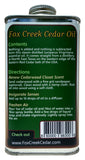 8oz Cedar Oil Can - Essential Eastern Red Cedar Wood (juniperus virginiana) Oil - Fox Creek Cedar Oil