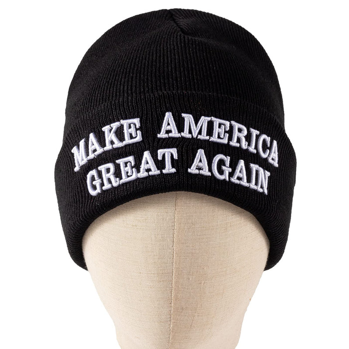 MAGA Beanie Hat,Donald Trump 2025 Hat Make America Great Again Hat Adult Embroidered MAGA Adjustable Baseball Cap