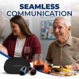LINNER Saturn OTC Hearing Aids for Senior & Adult, Rechargeable Hearing Amplifiers with Comfort Design, Noise Cancellation for Aid & Assist Hearing, Discreet & Nearly Invisible In-Ear Device(Black)