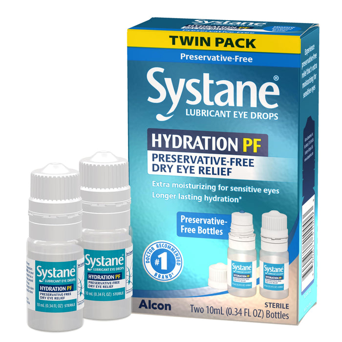 Systane Hydration Lubricating & Hydrating Eye Drops, 0.34 fl oz, Twin Pack