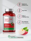 Horbäach Apple Cider Vinegar Capsules | 1800mg | 200 Pills | Non-GMO, Gluten Free Supplement