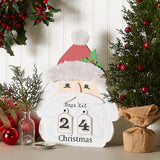 DII Christmas Advent Collection Decorative & Reusable Wooden Countdown Calendar, 15x11.25", Santa Clause