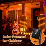 Twinkle Star 4 Pack Outdoor Solar String Lights, 39.4 FT 120 LED Solar Powered Christmas Decorative Fairy Lights with 8 Modes, Waterproof Light for Xmas Patio Yard Wedding Party, Orange