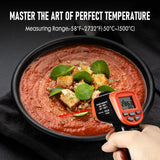 SURLABA Infrared Thermometer, Digital Temperature Gun with Patented Circular Laser, Non-Contact Laser Thermometer Gun for Cooking/Ovens/Home Repairs, -58℉~1022℉ (-50℃-550℃), Not for Use on Humans