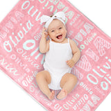 Personalized Gifts for Baby Kids with Customized Name, Personalized Baby Blankets for Newborn Gifts, Custom Baby Blanket Baby Girl Gifts, Gifts for Daughter Granddaughter Niece on Christmas Birthday