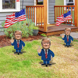 Smilelife Trump Yard Sign 2024 Trump Middle Finger Yard Sign Funny Political Lawn Signs Outdoor Yard Decor (1), Blue