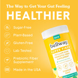 Bellway Super Fiber Supplement Powder (2 Pack) - Psyllium Husk Powder, Sugar Free, Vegan, Gluten Free, Tropical Twist, 144 Servings