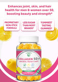 Lunakai Collagen Gummies with Biotin for Men & Women Over 50 - Delicious Proprietary Formula with Zinc Vitamin C & E - Anti-Aging & Joint Support 60ct