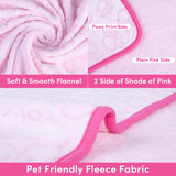 Stuffed Premium Soft Cat Blanket, Flannel Pink Stuff Cute Paw Print, 32 * 40 inches, Dog Blanket Puppy Supplies Dog Products Stuff Essentials, Christmas Cat Gifts