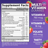 Multivitamin Gummies for Adults, Daily Gummy Vitamin for Women & Men, Extra Strength Immune Health Support Supplement with Vitamins A, C, D, E, B-6, B-12, Zinc and More - Non-GMO, Berry - 120 Gummies