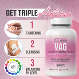 Pretty Privates Vaginal Tightening Pills - Tighten, Rejuvenate & Lubricate - All-Natural Vaginal Tightening & Holistic Intimate Health - Vegan & Gluten-Free - 60 ct