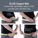 OPTP SI-LOC Support Belt - Lower Back Support Belt for Women and Men; Provides Sacroiliac Support, SI Joint Support, Low Back & Pelvic Pain Relief- Small/Medium