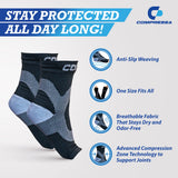 CO COMPRESSA Ankle & Foot Compression Socks Authentic 1 Pack - Helps Relieve Plantar Fasciitis & Helps Reduce Swelling - All Day Comfort Socks For Joint Stability