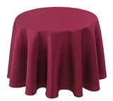 Biscaynebay Textured Fabric Christmas Tablecloths Round 70", Burgundy Water Resistant Tablecloths for Dining, Kitchen, Wedding, Parties etc Machine Washable