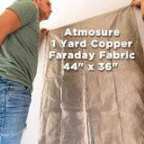 Faraday Fabric (44" x 36") — 5G & EMP Shield for Home — Military Grade Faraday Bags EMP Proof for EMP Protection & EMF Protection — RFID Blocking Fabric EMF Shield WiFi Jammer