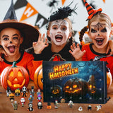 Halloween Advent Calendar, Halloween Horror Movie Figures Advent Calendar Toy Blind Box 2024, Halloween Horror Atmosphere Ghost Countdown Calendar with 24Pcs Halloween Dolls Collectible Gift (E)