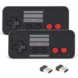 KIWITATA 2.4G Wireless NES USB Controller for PC Games, 2 Pack Rechargeable NES Remote Wireless USB Retro Game Pad Controller for Windows MAC Raspberry Pi